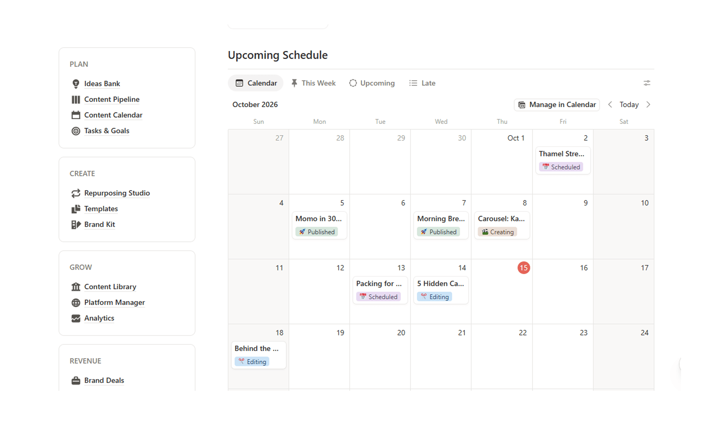 Content OS preview 2