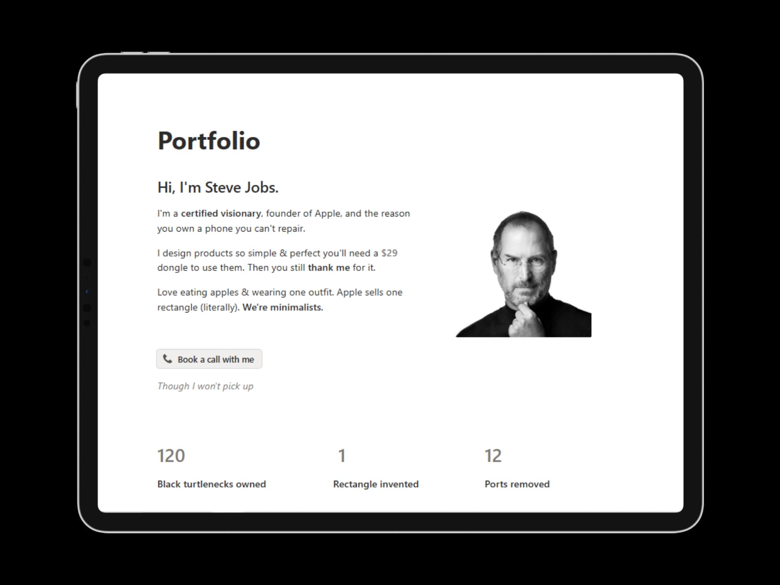 Minimal Portfolio Website preview