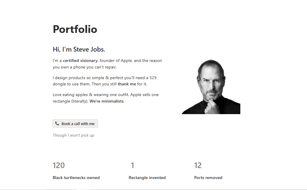 Minimal Portfolio Website preview
