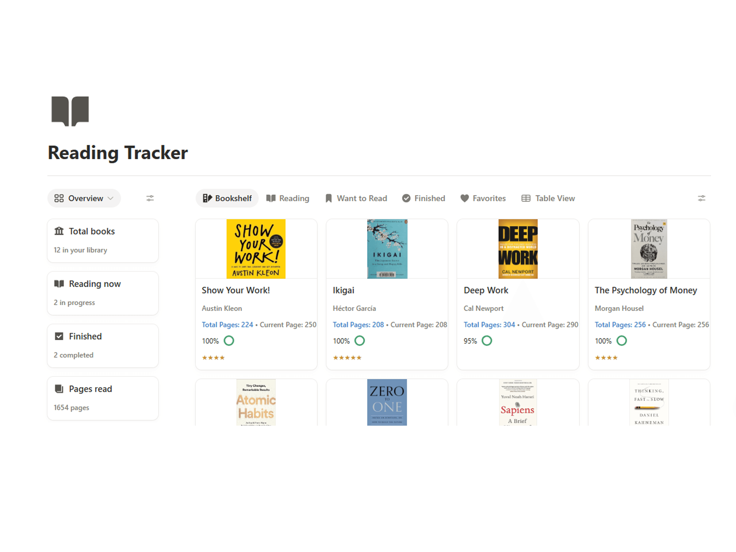 Reading Tracker preview